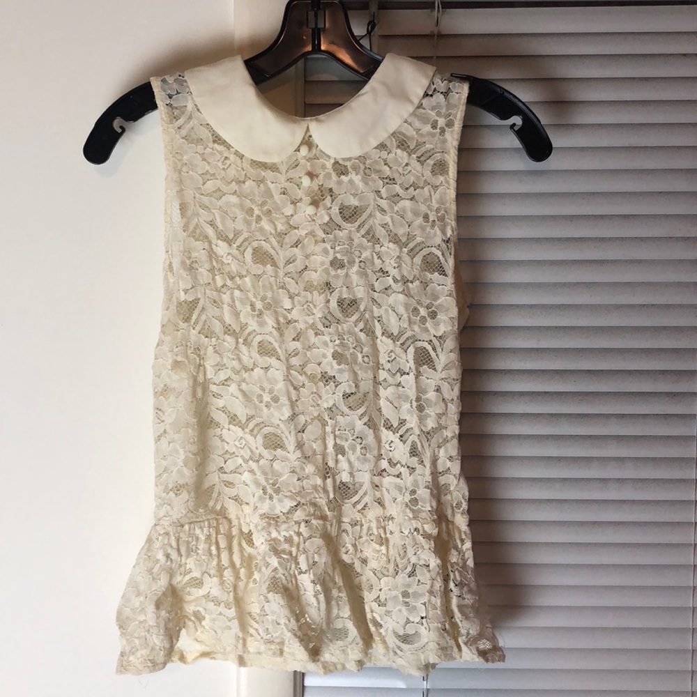 Lacey Cream Top